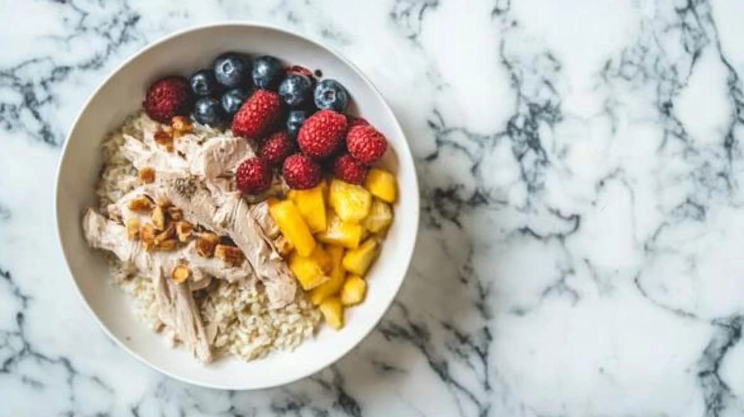 Pasto sano e bilanciato per alimentazione pre e post allenamento